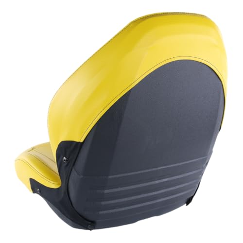 Yellow Vinyl High Back Bucket Seat Fits John Deere Tractors 3120 3320 3520 3720 4120 4200 4210 4300 4310 - Also Fits Yamaha Rhino UTVs - Part Number 5UG-F4710-00-00