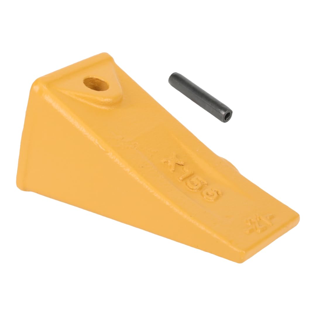 5 x156 Bucket Teeth with P156 Roll Pins - fits Hensley Style Skid Steer & Mini Excavator Buckets