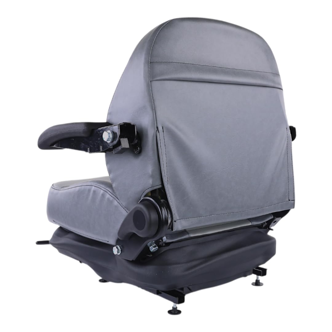 Universal Fit Highback Suspension Seat with Adustable Armrests for Tractors & Zero Turn Lawn Mowers Fits Exmark Lazer Z Diesel DS E S X Series 116-6187