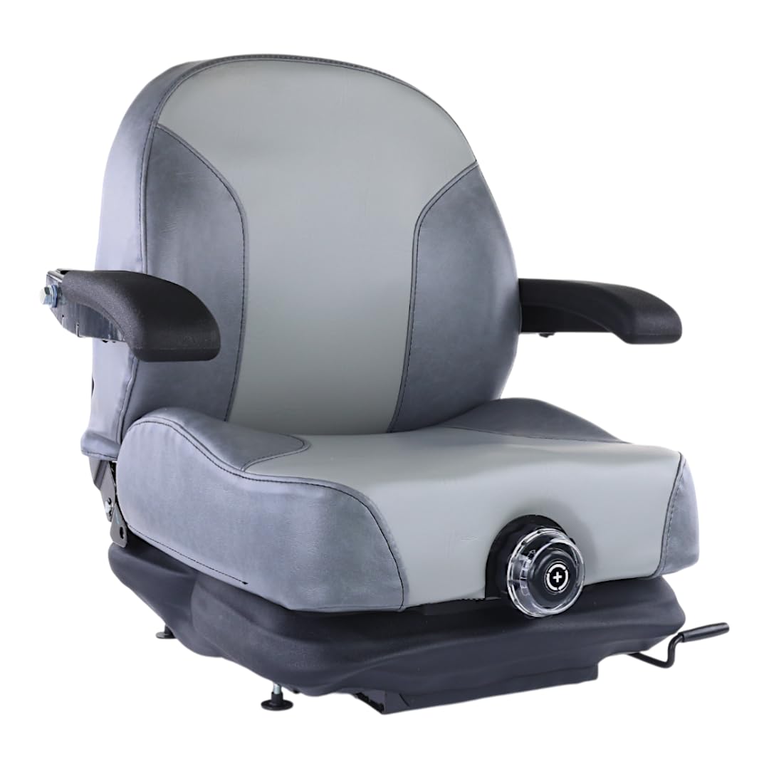 Universal Fit Highback Suspension Seat with Adustable Armrests for Tractors & Zero Turn Lawn Mowers Fits Exmark Lazer Z Diesel DS E S X Series 116-6187