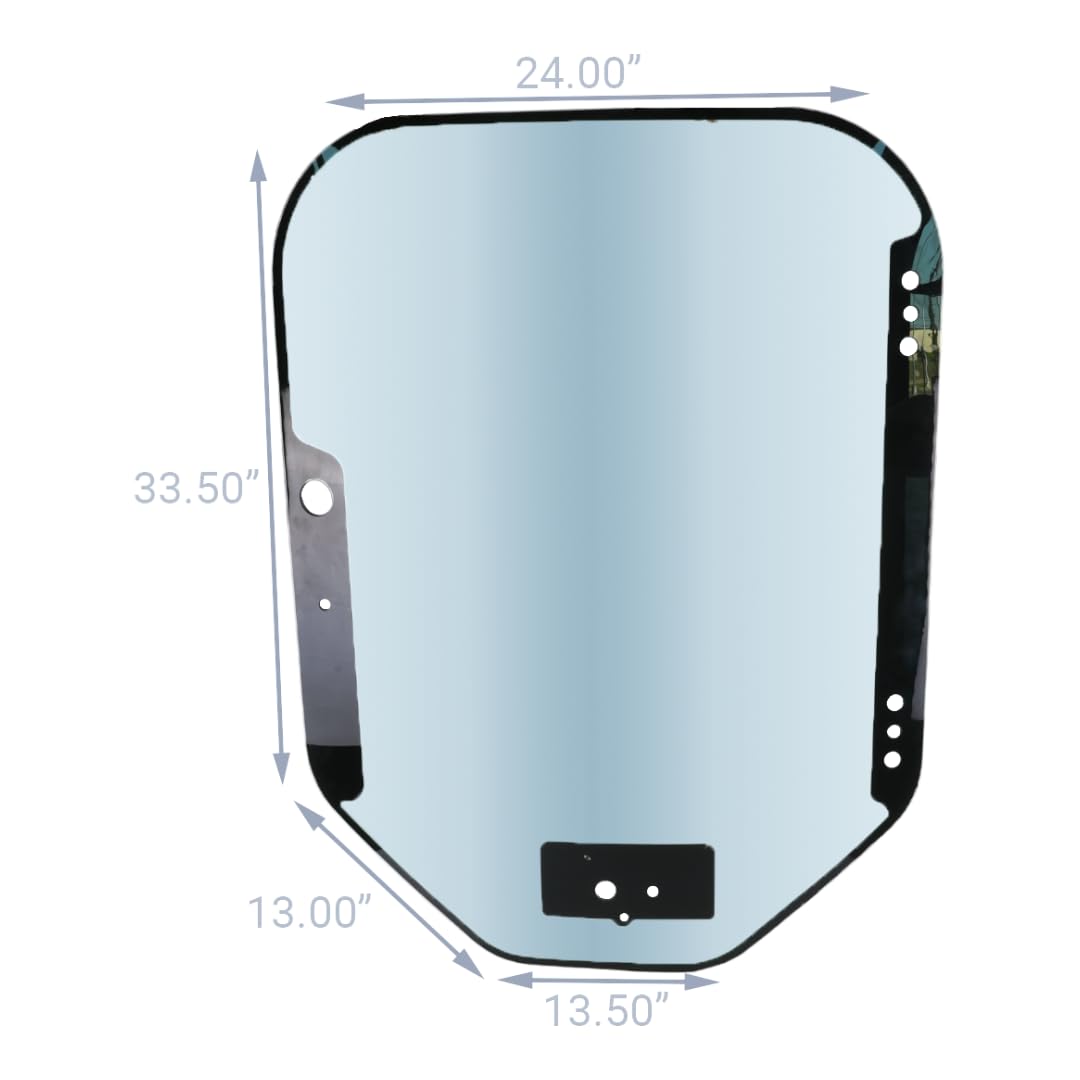 7120401 Glass fits Bobcat Skid Steer Loader Door - Fits Models A770 S770 S850 T550 T630 T650 T750 T770 S450 S595 S740 T450 T595 T740 T870 S750 S650 - Replaces OEM # 7120401-A, CAH40-0171