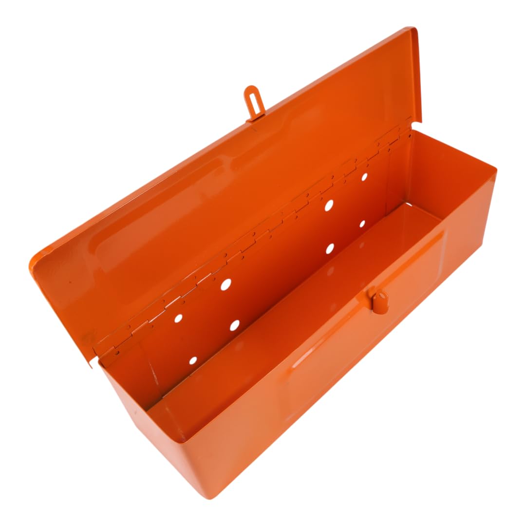 Zbox 5A3OR Orange Metal Mountable Tractor Tool Box fits All Allis Chalmers & Kubota - Easy Mounting Design - Replaces A-5A3OR