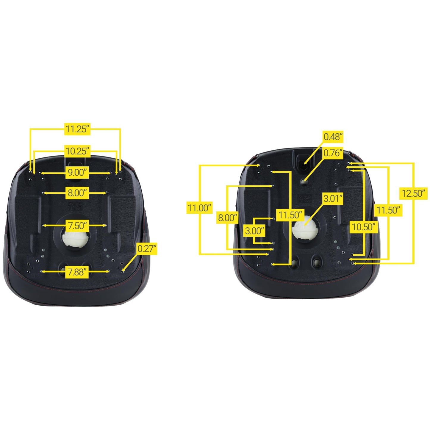 Fits Yamaha Rhino 450, 660 & 700 Black Sewn Vinyl Bucket Seat 5UG-F4710-00-00 (2)