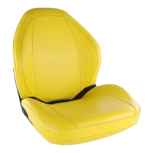Yellow Vinyl High Back Bucket Seat Fits John Deere Tractors 3120 3320 3520 3720 4120 4200 4210 4300 4310 - Also Fits Yamaha Rhino UTVs - Part Number 5UG-F4710-00-00