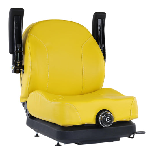 AUC11927 Yelow Suspension Seat w/Adjustable Armrests fits John Deere Zero Turn Mower Models Z930 Z945 Z950 Z955 Z915 Z920 Z925 Z960 Z970 Z994 - Replaces Part Numbers 116-8912 TCA23663